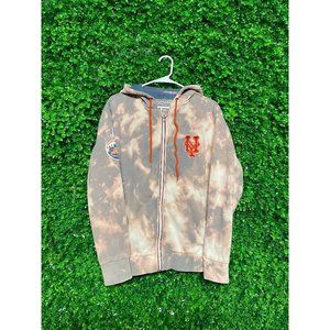 Vintage Acid Wash New York Mets Zip Up Hoodie, Adult Mens Large, Reworked